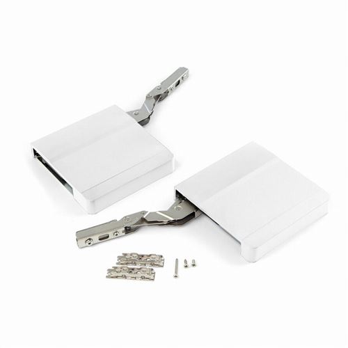 Emuca - Compas Agile pour Porte relevable de Meuble, Force 1800-3500 (H), Blanc