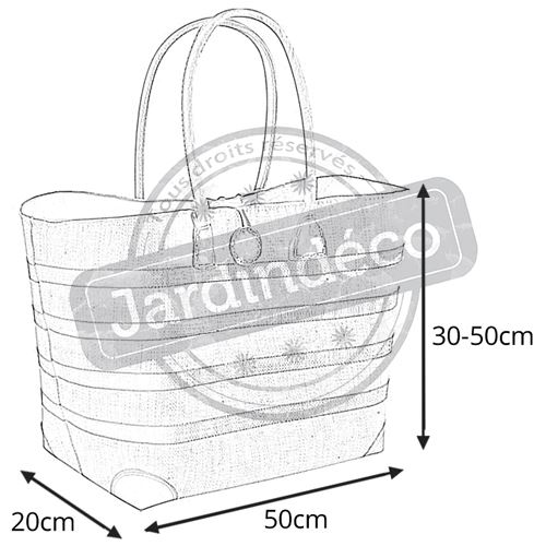 Cabas en rabane ray Aubry Gaspard sma3420c Panier Achat