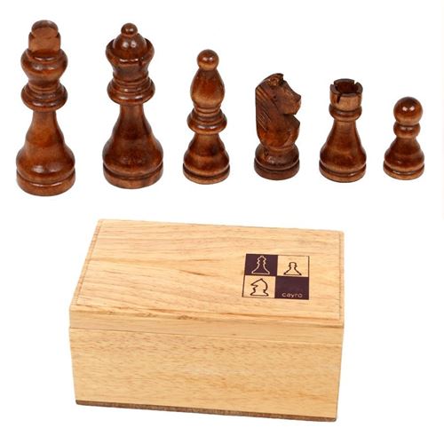 Coffret Figurines Échec En Bois