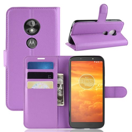 Etui en PU support magnétique violet pour votre Motorola Moto E5 Play Go