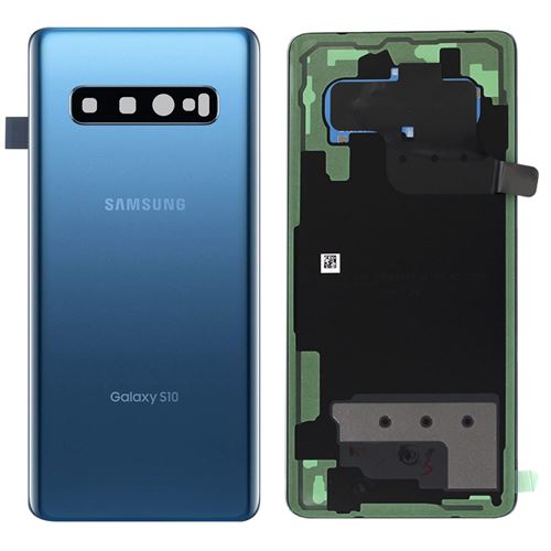 Cache batterie Samsung Galaxy S10 Plus Façade arrière Original Samsung bleu