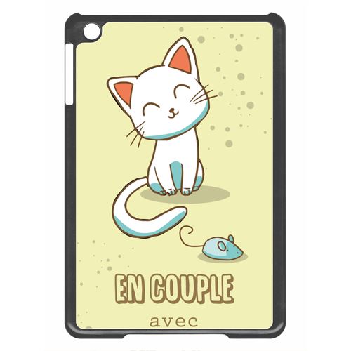 Coque Apple Ipad Mini En Couple Avec Mon Chat Fond Jaune 2