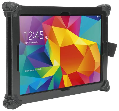Coque de protection durcie Mobilis Resist Pack pour Galaxy Tab S4 - Bandoulière incluse - Noir