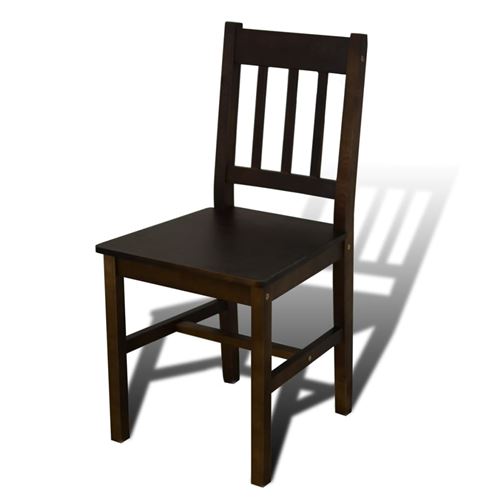 Table de salle à manger en bois avec 4 chaises Naturel vidaXL