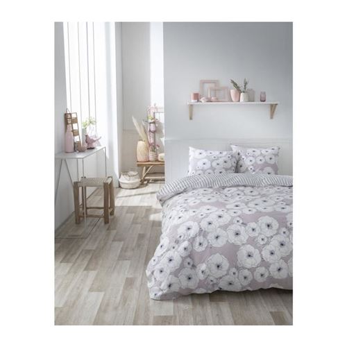 TODAY Parure de couette Sunshine 1.41 - 100% Coton - 220 x 240 cm - Rose et blanc