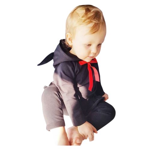 Enfant Tout-Petit Bébé Cartoon Manches Longues à Capuche Hauts + Ruffle Pantalons Tenues Set YEZB285