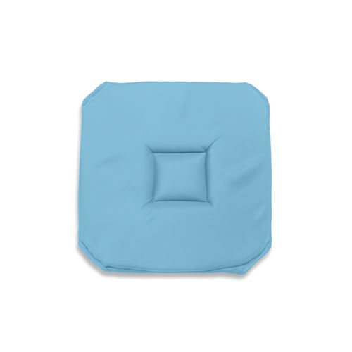 Galette de chaise Gobelin Alix - L 40 x l 40 x H 3 cm - Bleu clair