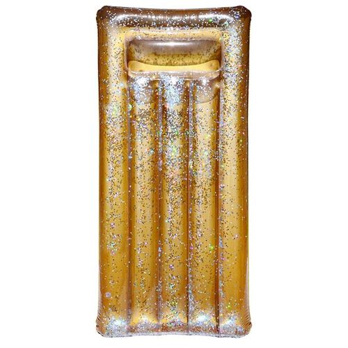 Jet Lag - Matelas gonflable à paillettes dorées 181 cm