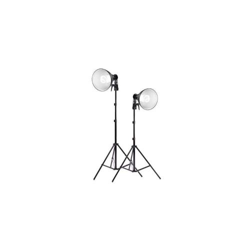 Falcon Eyes Kit Lumière Du Jour Lhk-240 2x Lampes De 1x40w + Réflecteurs 19.5cm (eq. 2x200w)