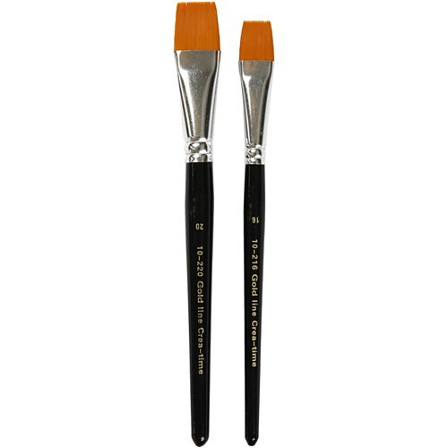 Creotime pinceaux noirs ronds 2 pièces (16-20)