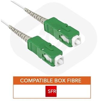 Câble Fibre Optique pour Box Fibre de SFR - Rallonge/Jarretière Optique SC-UPC SC-APC FOLAN - 1m - 1