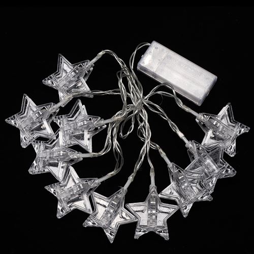 Guirlande lumineuse décorative pour lampe de poche led 10 étoiles pour chambre cérémonie de mariage Noël(bleu)