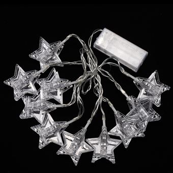 18€99 sur Guirlande lumineuse décorative pour lampe de poche led 10 étoiles  pour chambre cérémonie de mariage Noël(bleu) - Luminaires extérieur - Achat  & prix
