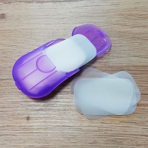 SHOP-STORY - Savon en Papier Soluble - Boîte Violette de 20 Feuilles