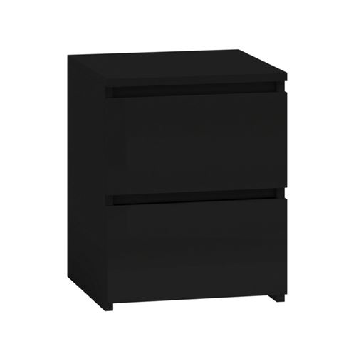 ASTER T2 - Table de chevet moderne chambre - 40x30x30 cm - Table Noir