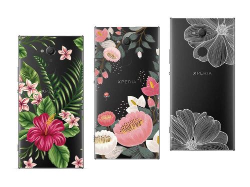 3 Coques Sony XPERIA XA2 Transparente fantaisie , souple et résistante