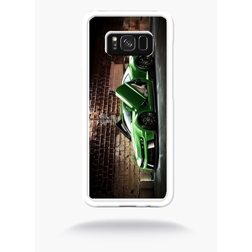 Coque Tuning Voiture Verte Brique Compatible Samsung S8+ Bord Transparent