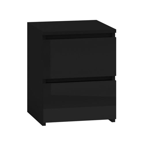 ASTER T2 - Table de chevet moderne chambre - 40x30x30 cm - Table Noir
