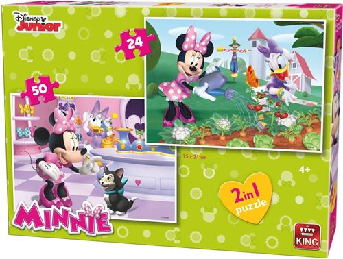 King Jigsaw Puzzle 2 en 1 Disney Mini Mouse Bow-Tique
