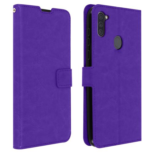 Housse pour Samsung Galaxy A11 avec Porte-carte Fonction Support Vintage violet