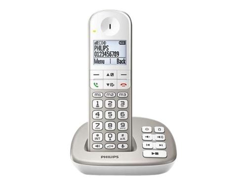 Philips XL4951S - Snoerloze telefoon - antwoordsysteem met nummerherkenning/wachtstand - DECTGAP - 3-weg geschikt voor oproepen - zilver