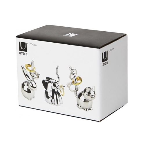 Umbra - Porte-bagues animaux argent Zoola (Lot de 3)