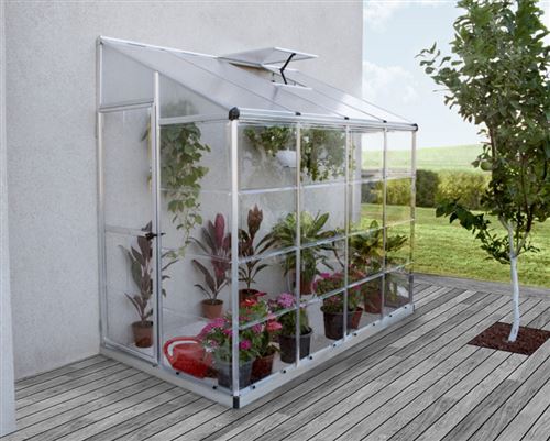 Serre de jardin adossée 2.9m² argent Palram 704052