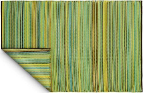 Fabhabitat - Tapis intérieur extérieur Cancun citron et pomme verte 150 x 90 cm