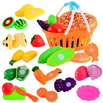 24Pcs Enfants Pretend Jeux de Rôle Cuisine Fruits Légumes