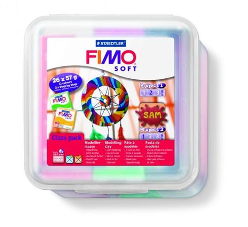 Pâte Fimo - Soft - 26 pains et accessoires - 57g