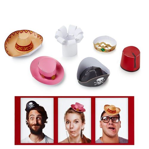 6 mini chapeaux de fêtes