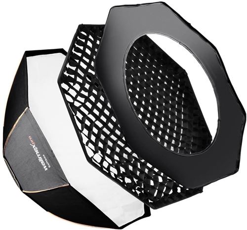 Walimex Pro Octagone Softbox Plus Boîte à lumière pour Profoto Diamètre 150 cm Orange Line