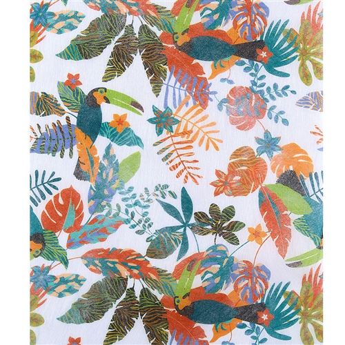 chemin de table tropical fleurs exotique