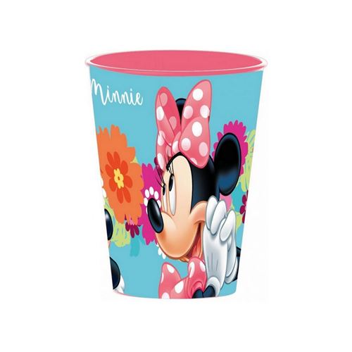 Gobelet Minnie Mouse Disney verre plastique enfant rose fleur - guizmax