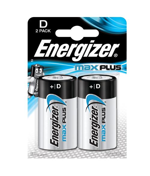 Energizer - Blister de 2 Piles - ENR Max Plus - D - Piles Alcalines