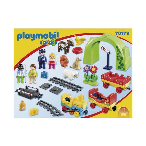 Train PLAYMOBIL 1.2.3 avec passagers et circuit - PLAYMOBIL - 70179 - 34 pièces