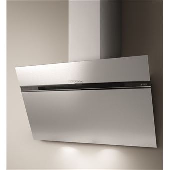 Elica Stripe Lux IX/A/90/LX - Hotte - hotte décorative - largeur : 89.8 cm - extraction et recirculation (avec kit de recirculation supplémentaire) - acier inoxydable - 1