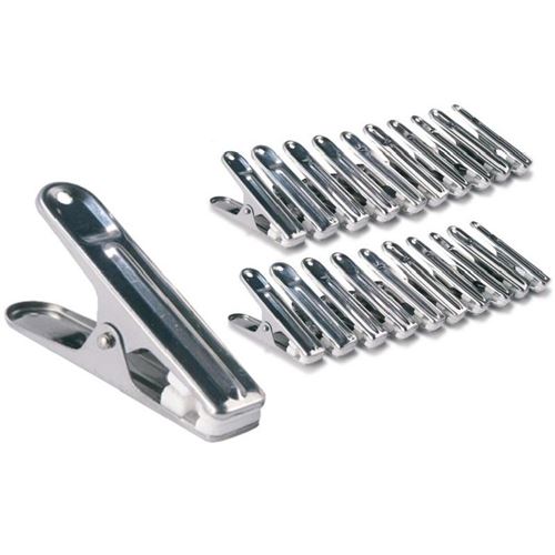 Set de 20 pinces à linge inox et 10 cintres