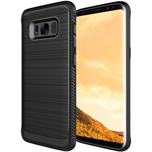 ebestStar - Coque Samsung Galaxy S8 Housse Etui TPU Carbone, Noir [Dimensions PRECISES Smartphone : 148.9 x 68.1 x 8 mm, écran 5.8'']