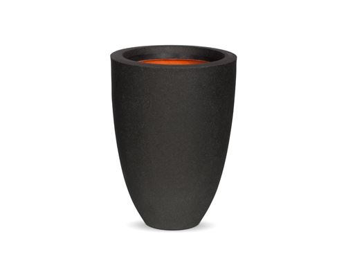 Capi Pot à fleurs Urban Smooth Élégant Bas 36x47 cm Noir KBL782