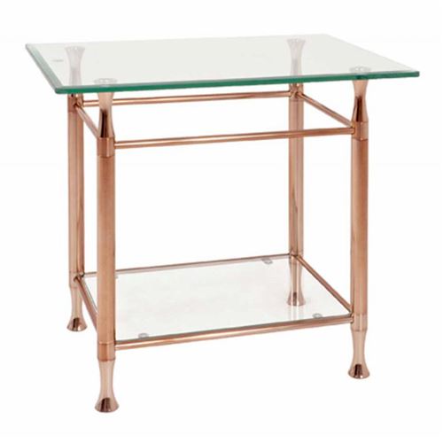 Paris Prix - Table D'appoint 2 Niveaux hyva 58cm Cuivre