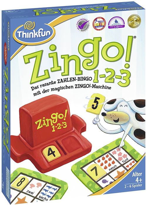 Ravensburger 76352 Thinkfun Zingo 1–2 Jeu de 3 - Jeu en langue allemande