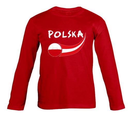 Supportershop Pologne Enfant T-Shirt manches longues, Rouge, FR : (Taille Fabricant : 8 Ans)