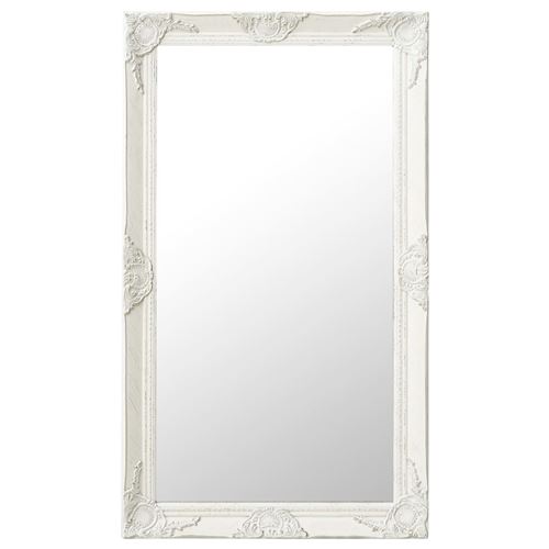 vidaXL Miroir mural style baroque 60x100 cm Blanc