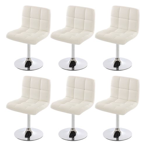 Générique Blanc Lot De 6 Chaise Mendler H. 80 Cm Non Pliable En Metal Interieur - Image 1