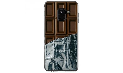 Coque souple pour Samsung Galaxy A8 2018 avec impression Motifs tablette de chocolat