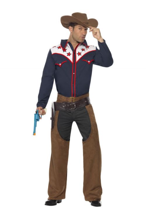 Costume Cow Boy Rodeo Homme - Bleu - M