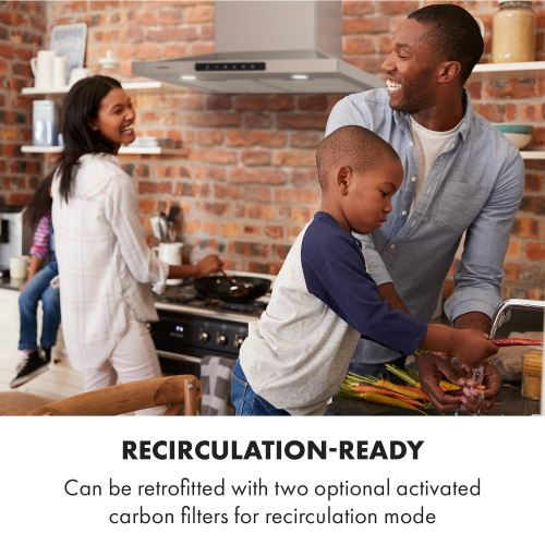 190 Sur Klarstein Eliana Hotte Hotte Decorative Largeur 60 Cm Profondeur 50 Cm Extraction Et Recirculation Avec Kit De Recirculation Supplementaire Inox Brosse Hotte Decorative Murale Achat Prix Fnac