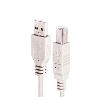 INECK® Câble USB 2.0 de 1,8m A-B pour imprimante / scanner QUALITE  SUPERIEURE. Pour HP Lexmark Epson Canon IBM Brother. Longueur 1.8 m - Câbles  USB - Achat & prix
