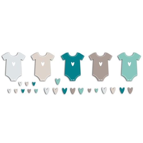 20 formes découpées body bleu taupe